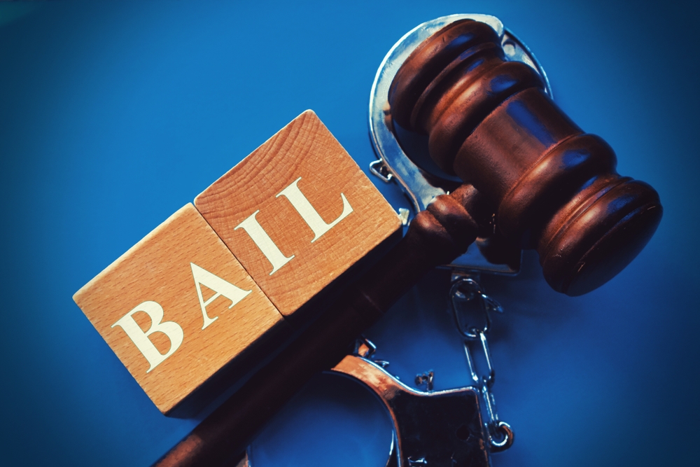 Word,Bail,Composed,Of,Wooden,Cubes,With,Gavel,On,A